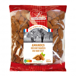 Amandes décortiquées - origine France - sachet 125g