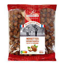 Noisettes décortiquées - origine France - sachet 125g