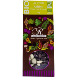 enrobés raisins BIO choco noir et blanc BIO