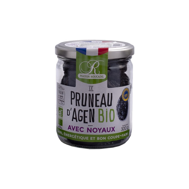 Pruneaux d'Agen avec noyaux BIO 300g bocal verre