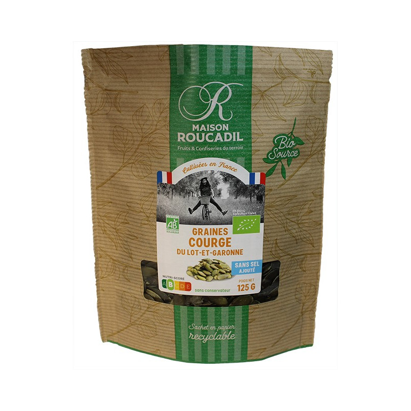 Graines de courge Bio - sachet 125g Graines de courge Bio - sachet 125g