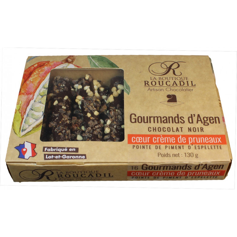 Gourmands d'Agen - Touche de piment d'Espelette - 130g Gourmands d'Agen - Touche de piment d'Espelette - 130g
