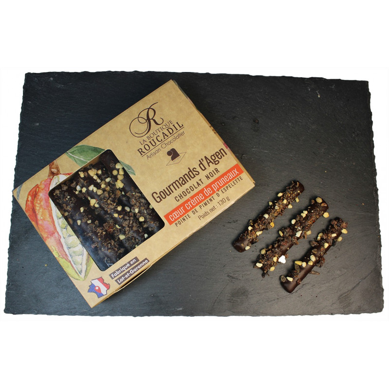 Gourmands d'Agen - Touche de piment d'Espelette - 130g Gourmands d'Agen - Touche de piment d'Espelette - 130g